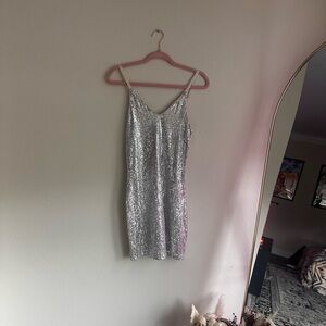 Silver Sequin Dress
